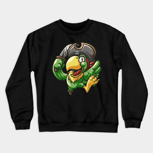 PIRATE PARROT Crewneck Sweatshirt by NSC.gd